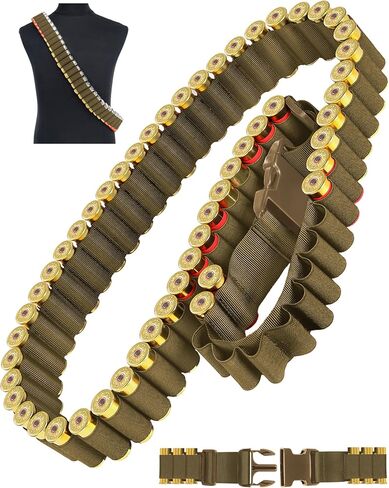 4 Pack 7 Round Shotgun Shell Holder or 12/20 Gauge 60 Round Tactical Shotgun Shell Bandolier Adjustable, Optional 2 Pcs 7 Round Shotgun Shell Holder / 8 Round Butt Stock Shell Holder for Hunting in Saudi Arabia