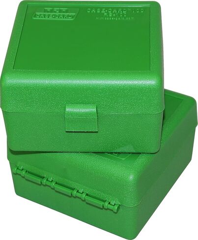 MTM 100 Round Rifle Ammo Box 17, 204, 223, 5.56x45, 6x47, Clear Blue in Saudi Arabia