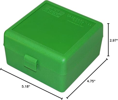MTM 100 Round Rifle Ammo Box 17, 204, 223, 5.56x45, 6x47, Clear Blue in Saudi Arabia