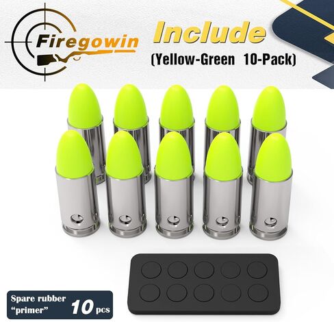 قبعات Pro Dummy Rounds المفاجئة - جولات تدريب 9 مم و12 جيجا قابلة لإعادة الاستخدام لممارسة الحرائق الجافة الآمنة، متينة مع تصميم تمهيدي آمن، خيارات ألوان متعددة in Kuwait