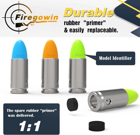 قبعات Pro Dummy Rounds المفاجئة - جولات تدريب 9 مم و12 جيجا قابلة لإعادة الاستخدام لممارسة الحرائق الجافة الآمنة، متينة مع تصميم تمهيدي آمن، خيارات ألوان متعددة in Kuwait