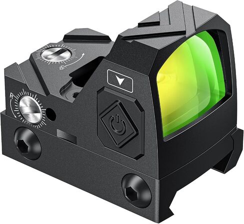 CVLIFE WolfCloak Motion Awake 12-Brightness Red/Green Dot لبصمة RMR | مقاوم للصدمات 1000 جرام، مقاوم للماء IP67، متعدد الطبقات، 2 MOA نقطة حمراء/خضراء، نافذة كبيرة 0.94 بوصة، يتضمن محول MOS وPicatinny مقاس 21 مم. in Saudi Arabia