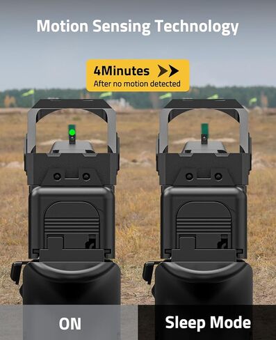 CVLIFE WolfCloak Motion Awake 12-Brightness Red/Green Dot لبصمة RMR | مقاوم للصدمات 1000 جرام، مقاوم للماء IP67، متعدد الطبقات، 2 MOA نقطة حمراء/خضراء، نافذة كبيرة 0.94 بوصة، يتضمن محول MOS وPicatinny مقاس 21 مم. in Saudi Arabia