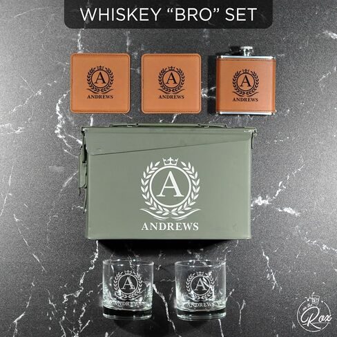 Personalized Ammo Box For Men - Custom Ammo Can Gift Set - Authentic Grade 1 Military Ammo Box Gift For Dad - Birthday Gift For Dad And Husband - Father’s Day Gift For Him - 30 Caliber in Kuwait