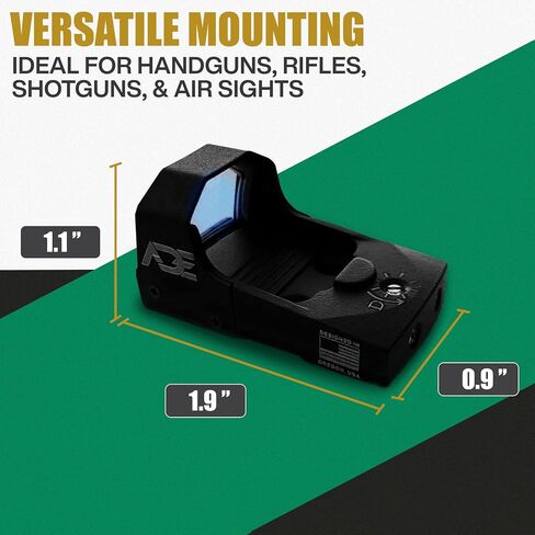 Ade Advanced Optics RD3-006B – Green Dot Sight with Picatinny Rail Mount – Compatible with Doctor, Vortex Venom, Burris Fastfire Footprint – Compact Reflex Optic Accessory – FDE/TAN Body Color in Saudi Arabia