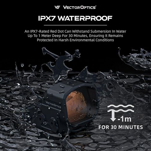 Vector Optics Genii Frenzy 1x24x29 6MOA Red Dot Reflex Sight للمسدس مع نافذة كبيرة جدًا، إيقاف تلقائي، بطارية مثبتة على الجانب، 7075 T6 ألومنيوم، IPX7، متوافق مع RMR، SCRD-76 in Kuwait