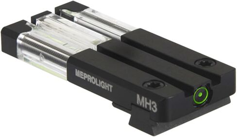 Meprolight Mepro FT Green Bullseye Rear Sight - Fiber-Optic Day/Night Sight, Tritium Powered Pistol Optic, No Battery Required, Fits Most Holsters in Kuwait