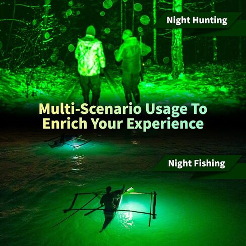 Hog Lights for Night Hunting - 16000LM / 20000LM Green Light for Hunting Hogs with Motion Sensor/Metal Bracket and 65FT Remote, Waterproof Solar Hog Feeder Light for Deer Coyote Varmint in Saudi Arabia