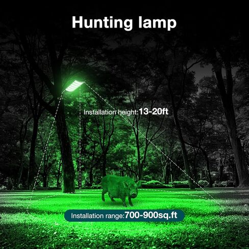 Hog Lights for Night Hunting,Powered Feeder Light(Green) 18000LM Solar Lights for Hunting Hogs, Coyote, Varmint, Deer, Motion Activated Feeder-2Pack in Saudi Arabia