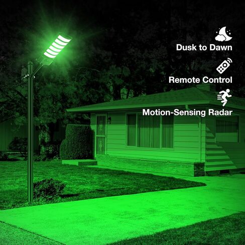 Hog Lights for Night Hunting,Powered Feeder Light(Green) 18000LM Solar Lights for Hunting Hogs, Coyote, Varmint, Deer, Motion Activated Feeder-2Pack in Saudi Arabia