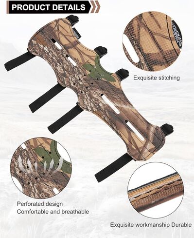 واقي ذراع من جلد البقر مقاس 12 بوصة من TOPARCHERY مع 4 أشرطة قابلة للتعديل in Kuwait