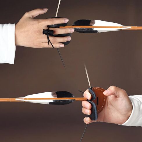 SPG Leather Archery Finger Tab - 2 Pack Recurve Bow Finger Tab Bow Tabs Double Layer Traditional Archery Long Bow Finger Tabs Right Hand for Recurve Bow Shooting Accessories in Kuwait