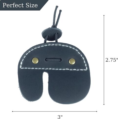 عروات أصابع الرماية الجلدية من Toprank - واقي أصابع مصنوع يدويًا لمعدات ممارسة الرماية، علامة تبويب أصابع القوس المنحنية in Kuwait