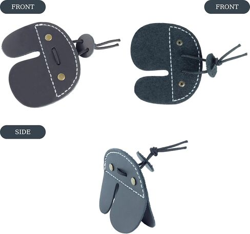 عروات أصابع الرماية الجلدية من Toprank - واقي أصابع مصنوع يدويًا لمعدات ممارسة الرماية، علامة تبويب أصابع القوس المنحنية in Kuwait