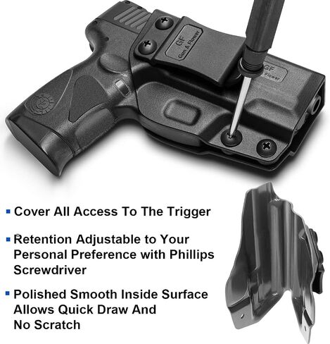 Taurus G2C & G3C Polymer IWB Holster Concealed Carry | Adj. Cant & Retention | Inside Waistband | Compatible with Taurus G3C/ G2C/ G2S/ PT111/ PT140 in Saudi Arabia