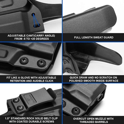 Taurus G2C & G3C Polymer IWB Holster Concealed Carry | Adj. Cant & Retention | Inside Waistband | Compatible with Taurus G3C/ G2C/ G2S/ PT111/ PT140 in Saudi Arabia