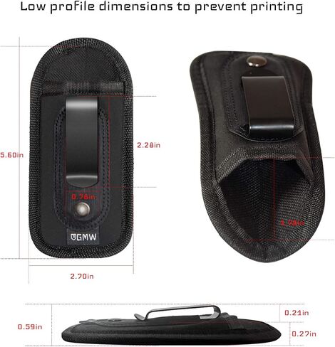 GMW Universal Magnetic IWB/OWB Magazine Holster [2-Pack] | Magazine Pouch for 9mm 1911 .380 .40 .45 Glock 17 19 43 M&P S&W | Pistol Mag Pouch for Single/Double Stack Handgun Magazines and Ammunition in Saudi Arabia