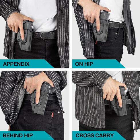 Taurus G2C G3C Holster, OWB Holster Fits 9mm/.40 Cal Taurus G2C/G3C/G2S, Taurus Millennium G2 PT111/PT140, Outside Waistband Carry, Level II Retention Locking System, 360° Adjustable, Right/Left Hand in Saudi Arabia