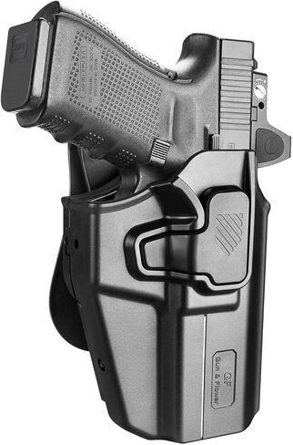 Universal OWB Holster for Glock/S&W/Sig/Springfield/CZ/Beretta/Taurus/Canik/FN/ 1911/Walther, Fits 100+ Pistols for Full & Compact Size Pistols, Index Finger Release, Adjustable Paddle, Right/Left in Saudi Arabia