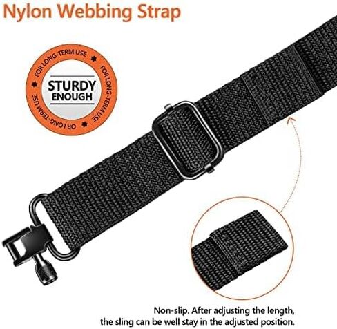 EZshoot Two Point Sling with Swivels, Comfortable Neoprene Padded, Length Adjustable Shoulder Strap for Outdoors in Saudi Arabia