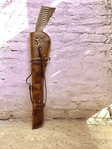 حافظة بندقية مقاس 33 بوصة حافظات ناعمة للبنادق - حافظات من الجلد الطبيعي للبنادق والبنادق ملحقات الصيد حافظة مسدس مصنوعة يدويًا حافظة كم حقيبة حافظة غمد حافظة صيد - طول البرميل من 16 إلى 24 بوصة in Saudi Arabia