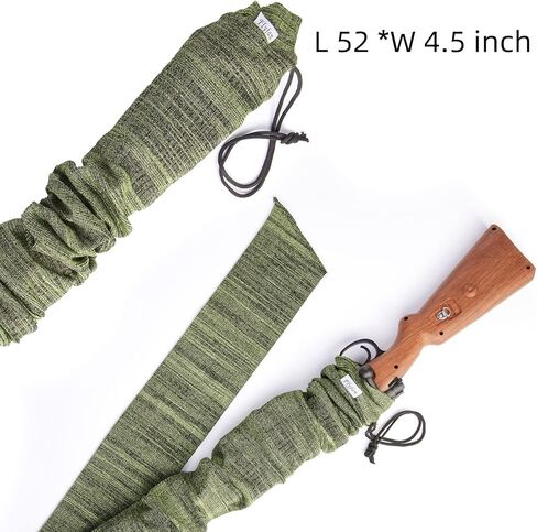 4Pcs Gun Socks for Rifles and Shotguns, Silicone Treated Knit 52 x 4.5 In Gun Sock Elastic Design for Gun Storage Hunting and Shooting Accessories, Perfect Father's Day Gift for Men in Kuwait