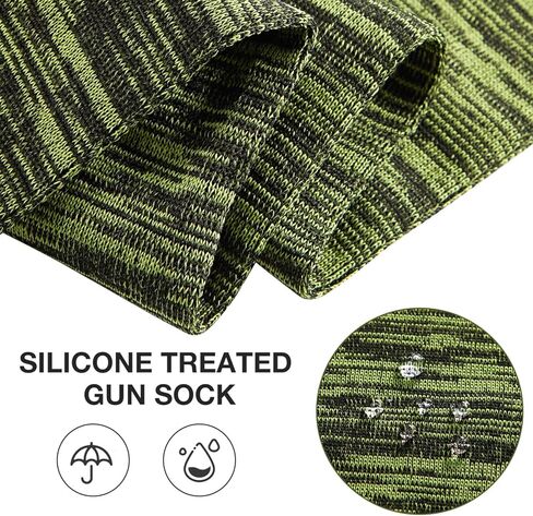 4Pcs Gun Socks for Rifles and Shotguns, Silicone Treated Knit 52 x 4.5 In Gun Sock Elastic Design for Gun Storage Hunting and Shooting Accessories, Perfect Father's Day Gift for Men in Kuwait