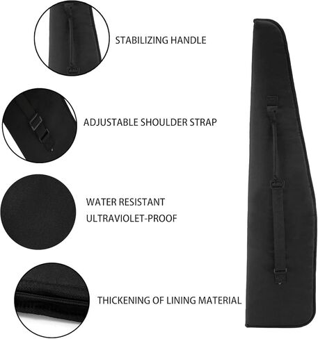 حافظات بندقية ناعمة حقيبة بندقية بندقية ناعمة حقيبة بندقية حقيبة طويلة جيوب بسحاب حقيبة نقل تكتيكية كلاسيكية حزام كتف قابل للتعديل مقاومة للماء نطاق الرماية والصيد in Kuwait