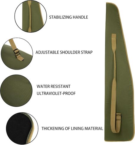 Soft Rifle Cases Rifle Bag Soft Shotgun Rifle Case Long Bag Zipper Pockets Classic Tactical Transportation Case Adjustable Shoulder Strap Water Resistant Shooting Range Hunting in Saudi Arabia