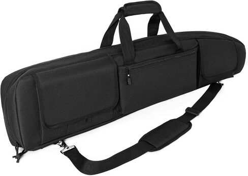 DULCE DOM Double Rifle Case, 38 42 44 inch Soft Gun Tactical Bag for Shooting Range, Movable Divider for 1 or 2 Gears, Multiple Magazine Pouches & Accessory Bags in Saudi Arabia