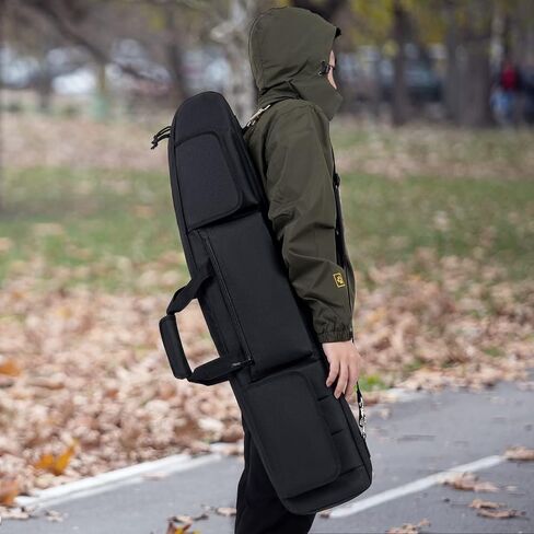 DULCE DOM Double Rifle Case, 38 42 44 inch Soft Gun Tactical Bag for Shooting Range, Movable Divider for 1 or 2 Gears, Multiple Magazine Pouches & Accessory Bags in Saudi Arabia