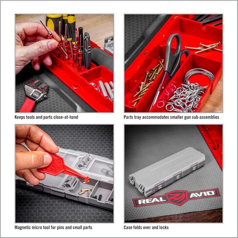خيارات Real Avid Smart Mat - اختر حصيرة XXL مقاس 47.25 بوصة × 19.5 بوصة أو حصيرة مسدس ذكية عالمية مقاس 43 بوصة × 16 بوصة - مقاومة لزيت البندقية، وغير قابلة للانزلاق، ومبطنة لتنظيف البندقية in Kuwait