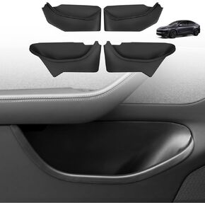 Door Built-in Hidden Storage Organizer for Tesla Model y Juniper 2026, Front‑Seat Car Garbage Bin with Push‑Open Lid, Premium Waterproof ABS Door Organizer Insert Accessories in Kuwait