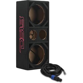 DS18 Ported Voceteo Speaker Enclosure for 2X 8 Midrange & 2X 4 Tweeters | Black Carpet Finish | Includes 12ft OFC 4-Conductor Speakon Cable | Universal Chuchero Box in Saudi Arabia