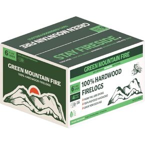 Green Mountain Fire 100% Hardwood Firelogs - 6 Fire Logs - No Chemicals, No Waxes, No Toxins in Saudi Arabia