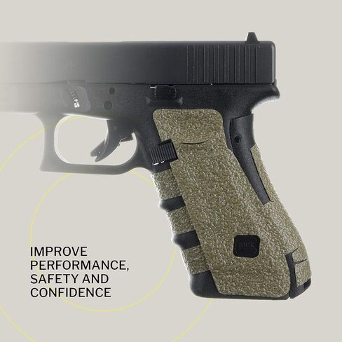 Talon Grips - Adhesive Grip for Glock 17, 17 MOS, 22, 25, 31, 34, 35, 37, 45, 74, 19X - Made in The USA - Easy Installation, Superior Traction, Performs in All Conditions in Saudi Arabia