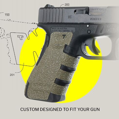 Talon Grips - Adhesive Grip for Glock 17, 17 MOS, 22, 25, 31, 34, 35, 37, 45, 74, 19X - Made in The USA - Easy Installation, Superior Traction, Performs in All Conditions in Saudi Arabia