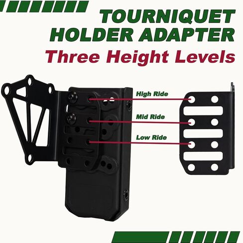 Tourniquet Holder for Gun Holster, Tactical Tourniquet Holder Adapter Mount, Police Gear Accessories with QLS Kit for 3-Hole Holster in Saudi Arabia