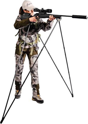 4 أعواد ثابتة للرماية أساسية ذات 4 نقاط من Bipod - ألومنيوم خفيف الوزن، ثبات فائق للصيد والرماية، قابلة للطي والنقل in Kuwait
