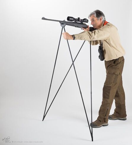 4 أعواد ثابتة للرماية أساسية ذات 4 نقاط من Bipod - ألومنيوم خفيف الوزن، ثبات فائق للصيد والرماية، قابلة للطي والنقل in Kuwait