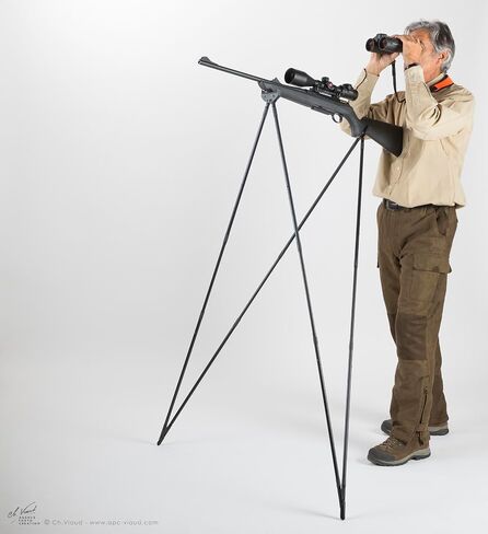 4 أعواد ثابتة للرماية أساسية ذات 4 نقاط من Bipod - ألومنيوم خفيف الوزن، ثبات فائق للصيد والرماية، قابلة للطي والنقل in Kuwait