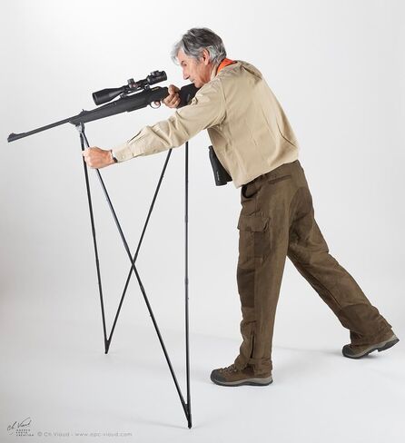 4 أعواد ثابتة للرماية أساسية ذات 4 نقاط من Bipod - ألومنيوم خفيف الوزن، ثبات فائق للصيد والرماية، قابلة للطي والنقل in Kuwait