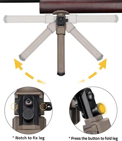 CVLIFE Sling Stud Bipod Sling Mounting Bipod Made of Lightweight High-Strength Polymer in Saudi Arabia