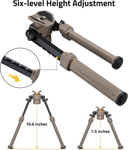CVLIFE Sling Stud Bipod Sling Mounting Bipod Made of Lightweight High-Strength Polymer in Saudi Arabia