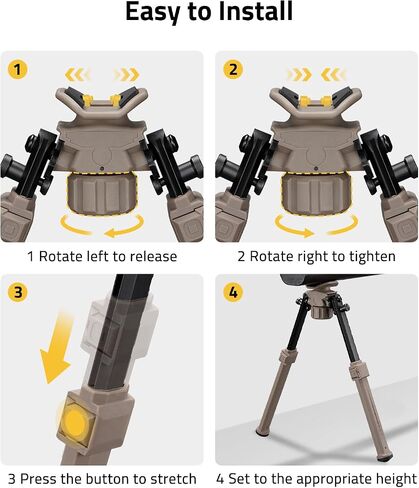 CVLIFE Sling Stud Bipod Sling Mounting Bipod Made of Lightweight High-Strength Polymer in Saudi Arabia