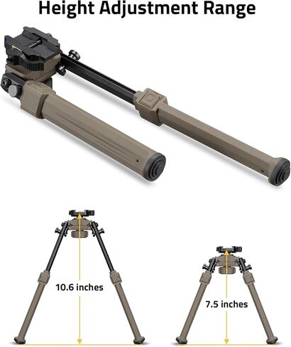 CVLIFE Rifle Bipod سريع التحرير Picatinny Bipod للبندقية 360 درجة دوارة ورأس قابل للإمالة ارتفاع قابل للتعديل وأرجل قابلة للطي للرماية والصيد in Saudi Arabia