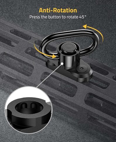 CVLIFE Sling Swivel Mount for Two Point Sling, 1.25 in Swivels Mounts | 1.25 in Sling Swivels and Sling Mount for Two Point Sling, Heavy-duty Metal Steel, Fit for Multiple Setups in Saudi Arabia