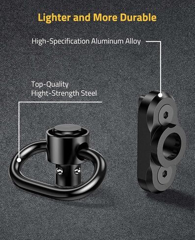 CVLIFE Sling Swivel Mount for Two Point Sling, 1.25 in Swivels Mounts | 1.25 in Sling Swivels and Sling Mount for Two Point Sling, Heavy-duty Metal Steel, Fit for Multiple Setups in Saudi Arabia