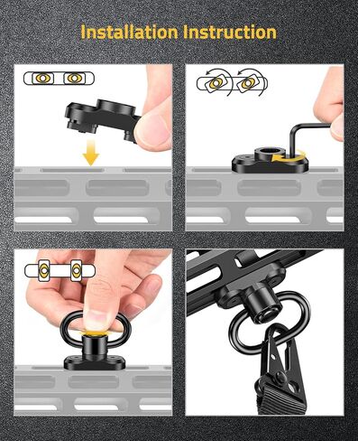 CVLIFE Sling Swivel Mount for Two Point Sling, 1.25 in Swivels Mounts | 1.25 in Sling Swivels and Sling Mount for Two Point Sling, Heavy-duty Metal Steel, Fit for Multiple Setups in Saudi Arabia