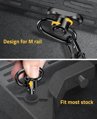 CVLIFE Sling Swivel Mount for Two Point Sling, 1.25 in Swivels Mounts | 1.25 in Sling Swivels and Sling Mount for Two Point Sling, Heavy-duty Metal Steel, Fit for Multiple Setups in Saudi Arabia